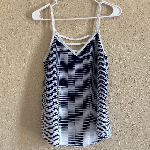 Pixley Navy/White Ombre Tank Top - Small - Picture 3 of 6